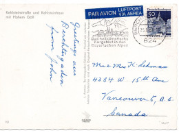 69728 - Bund - 1967 - 50Pfg Gr.Bauten EF A LpAnsKte BERCHTESGADEN -> Vancouver, BC (Canada) - Covers & Documents