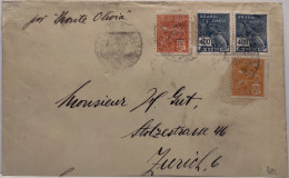 1921-22 SHIP MAIL MV Monte Olivia  WILDERBERGER BAHIA  BRASIL BRAZIL  COVER TO ZURICH SWITZERLAND  - Entiers Postaux