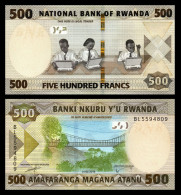 Rwanda 500 Francs, Rope Bridge In National Park / Students And Lap Tops UNC 2019 - Rwanda