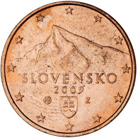 Slovaquie, 1 Centime, 2009, TTB, Cuivre Plaqué Acier - Slovacchia