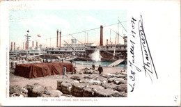 6-9-2023 (4 T 24) USA (very Old) New Orleans (port & Ships) Posted To France 1904 - New Orleans