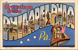 6-9-2023 (4 T 24) USA (old) Greetings From Philadelphia (dated 1946) - Philadelphia