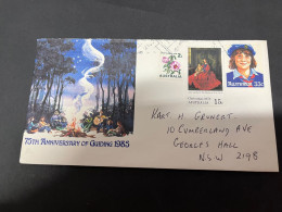 6-9-2023 (4 T 25) Australia Letter Posted 2006 (Guiding 75th Anniversary Pre-paid Cover With Additional Postage) - Storia Postale