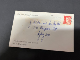 6-9-2023 (4 T 25) Australia - Maritime Service Board Of NSW - 1967 Letter With Puncture Stamp - Lettres & Documents