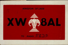 CARTE QSL..KINGDOM OF LAOS....XW 8AL  1970 - Radio