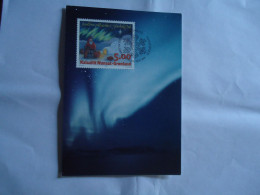 GREENLAND  MAXIMUM CARDS NORDLYS  CHRISTMAS SANTA CLOUS - Cartas Máxima