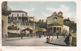 ACIREALE - CATANIA - CHIESA DELL'INDIVIZZO E VILLA NICOLOSI -BELLA ANIMAZIONE - 1900 CIRCA - Acireale