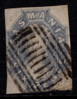 1860 Tasmania SG 45 6d Grey Used Cat. £90.00 - Used Stamps