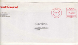 Enveloppe BELGIQUE BELGIE Oblitération E.M.A. WAVRE 1 19/04/1990 - 1980-99
