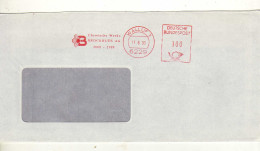 Enveloppe ALLEMAGNE DEUTSCHE POST Oblitération E.M.A. WALLUF 1 11/06/1990 - Maschinenstempel (EMA)