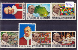 BURUNDI, COB 230/6, ** MNH. Visite Du Pape 1969 (8B538) - Neufs