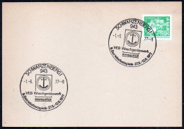 G4588 - Schwarzenberg - Sonderstempel - VEB Waschgerätewerk - 1e Dag FDC (vellen)