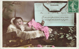 FANTAISIE - Bébé - Je Ne Suis Pas Très à Mon Aise Que M'importe Combien Je Pèse - ELD -  Carte Postale Ancienne - Babies