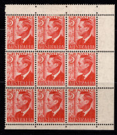 1950 Australia, SG 235 2d Scarlet KGV Ex BOOKLET Pane Released In 1951 Scarce - Booklets