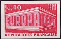 Europa CEPT 1969 France - Frankreich Y&T N°1598a - Michel N°1665U *** - 40c EUROPA - Non Dentelé - 1969