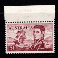 1966 Australia SG 401c $1.00 Flinders Navigator Perf 15x 14 Scarce Mint Cat. £85 - Neufs