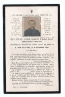 Faire Part De Deces 008, Léon-Marie Fertay, Négociant A Brulon (Sarthe), Décédé Au Mans, 1908 - Brulon