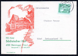 G4632 - Meiningen - HO Hotel Sächsischer Hof Postkarte DDR - Meiningen