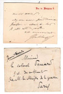 Carte Manuscrite Signée - Général PASDELOUP ( + Enveloppe ) - Politiques & Militaires