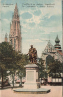 BELGIQUE - Anvers - La Cathédrale Et Statue Rubens - Colorisé -  Carte Postale Ancienne - Antwerpen