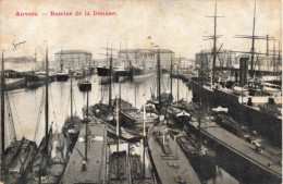 BELGIQUE - Anvers - Bassin De La Douane - Port - Bateaux - Animé - Dos Non Divisé -  Carte Postale Ancienne - Antwerpen