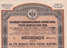 Russia  - 1890 -  125 Rubles  - 4%  Gold Bond - Rusland