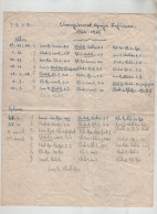 Championnat Equipes Féminines Inférieures Hockey 1944 1945 Lyon Et Alentours Listes à Identifier  Cecchini - Zonder Classificatie