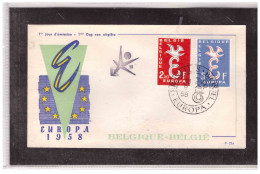 TEM17875 -  GIRO COMPLETO  FDC  EUROPA CEPT 1958 - 1958