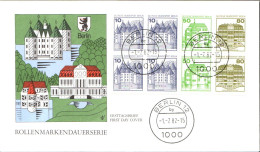 BERLIN FDC 1982 CARNET CHATEAUX - 1981-1990