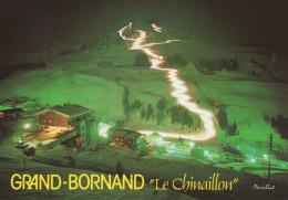 LE GRAND BORNAND, LE CHINAILLON, DESCENTE AUX TORCHES SUR LES PISTES DU LACHAT COULEUR REF 10705 SGD - Le Grand Bornand