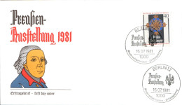 BERLIN FDC 1981 EXPOSITION PRUSSE 1981 - 1981-1990