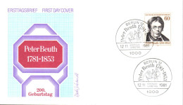 BERLIN FDC 1981 PETER BEUTH - 1981-1990