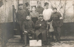 Militaria - Souvenir De Noêl 1918 - Soldat Et Civiles - Carte Photo - Soldats - Carte Postale Ancienne - Personen