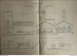 1899 APPONTEMENT DE PAUILLAC ( GIRONDE ) MACHINERIE CENTRALE - LE GENIE CIVIL - Public Works