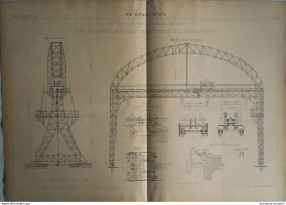 1900 EXPOSITION UNIVERSELLE  DE 1900 PONT ROULANT ELECTRIQUE DE 25 TONNES DE L'USINE DE SUFFREN - LE GENIE CIVIL - Arbeitsbeschaffung