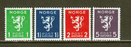 NORWAY - 1940 Lion Definitives Set Unmounted Never Hinged Mint - Nuovi