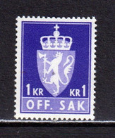 NORWAY - 1955-74 Official 1k Never Hinged Mint - Officials