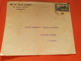 Maroc - Enveloppe De Casablanca Pour Maisons Alfort - Réf 2216 - Storia Postale