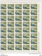 REPUBBLICA:  1963  TURISMO  -  £. 15  OLIVA  E  AZZURRO  FGL. 40  N. -  SASS. 965 - Full Sheets