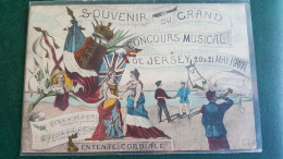 Souvenir Du Grand Concours Musical De Jersey 1907 , Entente Cordiale , Musique - Autres & Non Classés