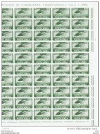 REPUBBLICA:  1962  P. A. DEMOCRATICA  STELLE  -  £. 5  VERDE  FGL. 50  N. -  SASS. 155 - Feuilles Complètes