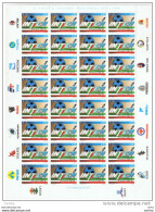 REPUBBLICA:  1989  SCUDETTO  ALL' INTER  -  £. 650  POLICROMO  FGL. 32  N. -  SASS. 1875 - Hojas Completas