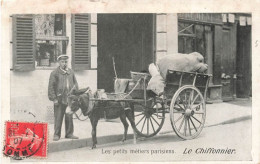 Vieux Métiers - Les Petits Métiers Parisiens - Le Chiffonnier - Attelage âne -  Carte Postale Ancienne - Artesanal