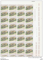 REPUBBLICA:  1980  VILLE  VENETE  -  S. CPL. 3  VAL. FGL. 50  N. -  SASS. 1536/38 - Fogli Completi