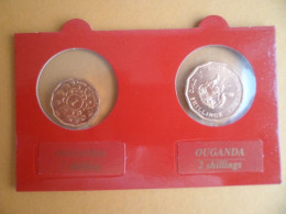 Monnaie - Sous Blister , OUGANDA - 1 Et 2 Shillings - Uganda