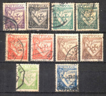 Portugal 1931 Dessin De Lusiadas Ier - Lot De 10 Timbres - Oblitérés