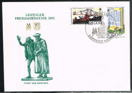 EXP L8 - ALLEMAGNE DEMOCRATIQUE N° 2250/51 Sur FDC Foire De Printemps De Leipzig 1981 - 1981-1990