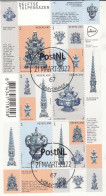 Nederland 2022, Nvph Nr 4019 - 4024, Mi Nr Blok 194 Delftse Tulpenvazen, Delfts Blauw, Sheet, Gestempeld - Usados