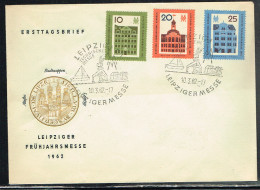 EXP L14 - ALLEMAGNE DEMOCRATIQUE N° 586/88 FDC Foire De Printemps De Leipzig 1962 - 1950-1970