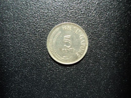 SINGAPOUR : 5 CENTS   1981    KM 2a      SUP+ - Singapour